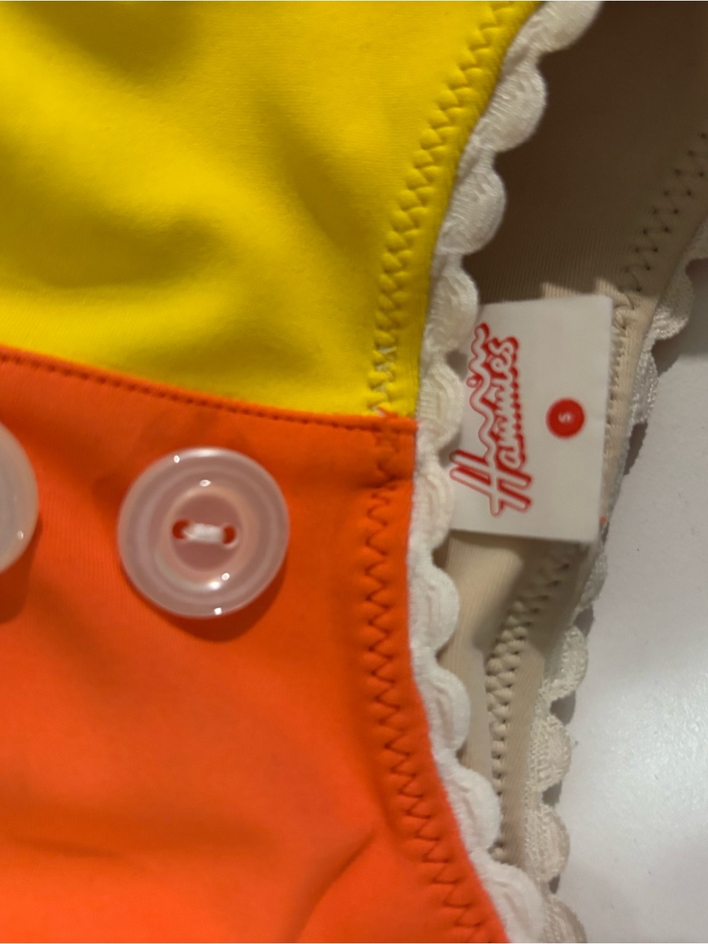 Colorblock Yellow & Orange Swimsuit - Picture 4 of 6